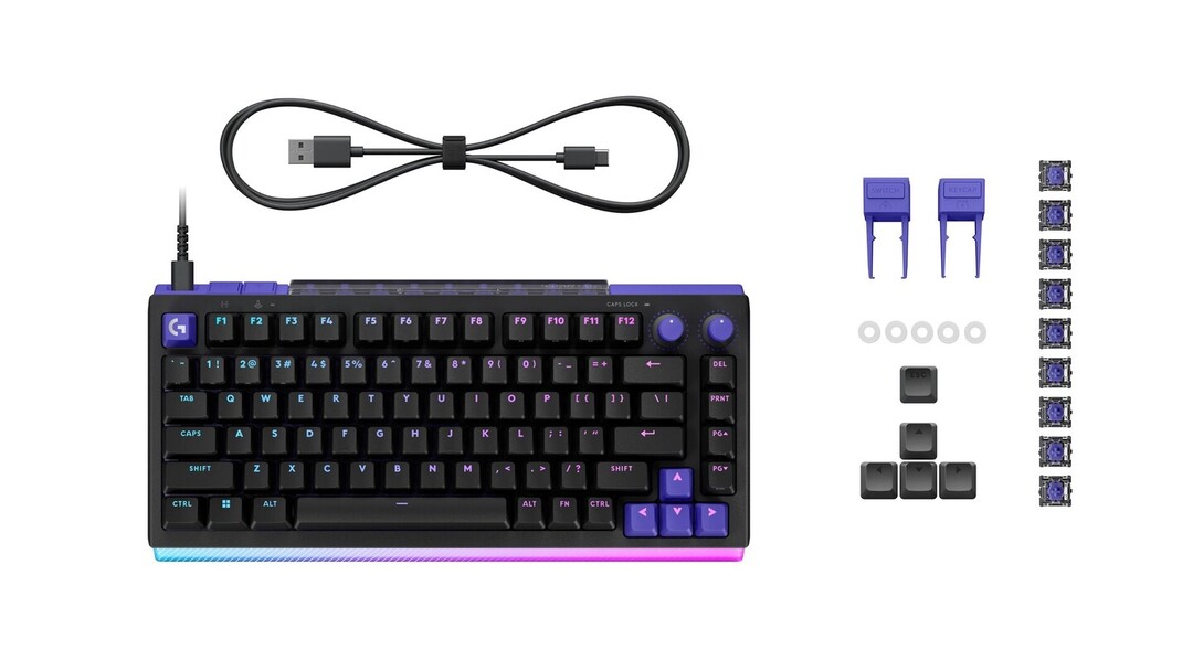 Teclado Logitech G512 X 75 RGB Mecanico US QWERTY Negro