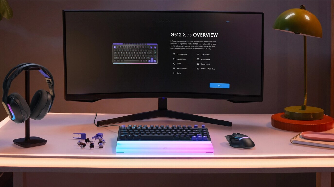 Teclado Logitech G512 X 75 RGB Mecanico US QWERTY Negro