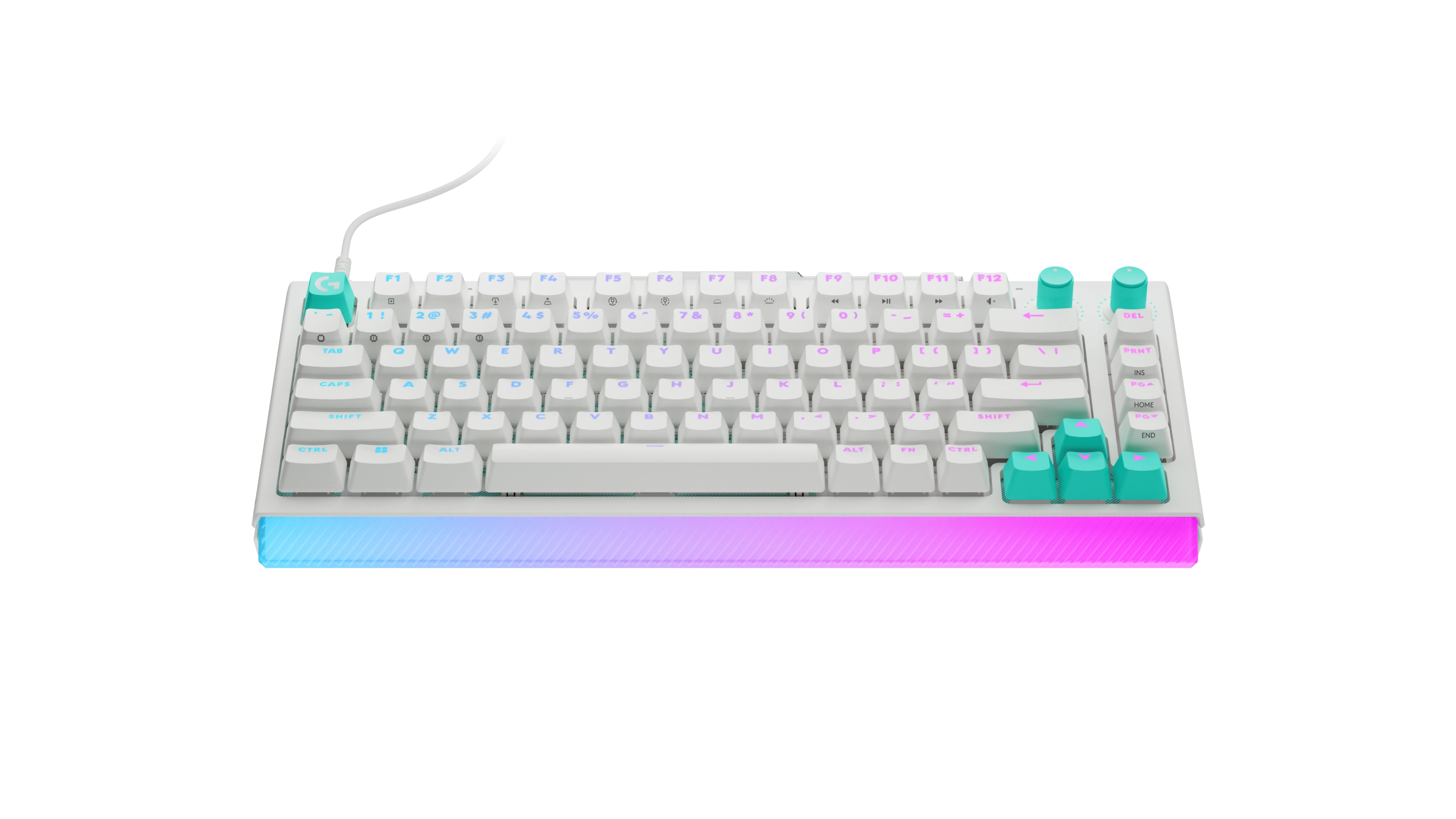 Teclado Logitech G512 X 75 RGB Mecanico US QWERTY Blanco
