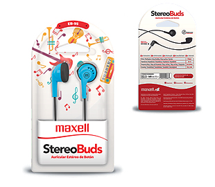 MAXELL 347841 EB-95 BLACK/BLUE EARPHONES STEREO