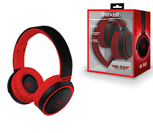 MAXELL 347853 HP-B52 HEADPHONES C/MIC GRIS/ROJO