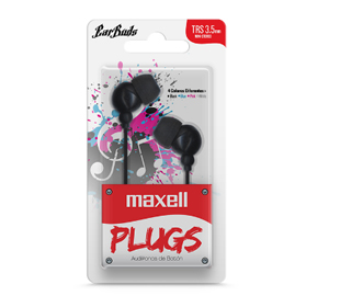 MAXELL 347169 IN-225 BLACK EARPHONES PLUGS