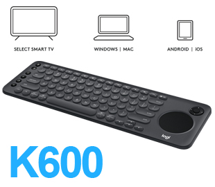 TECLADO INALAMBRICO C/TOUCH LOGITECH K600