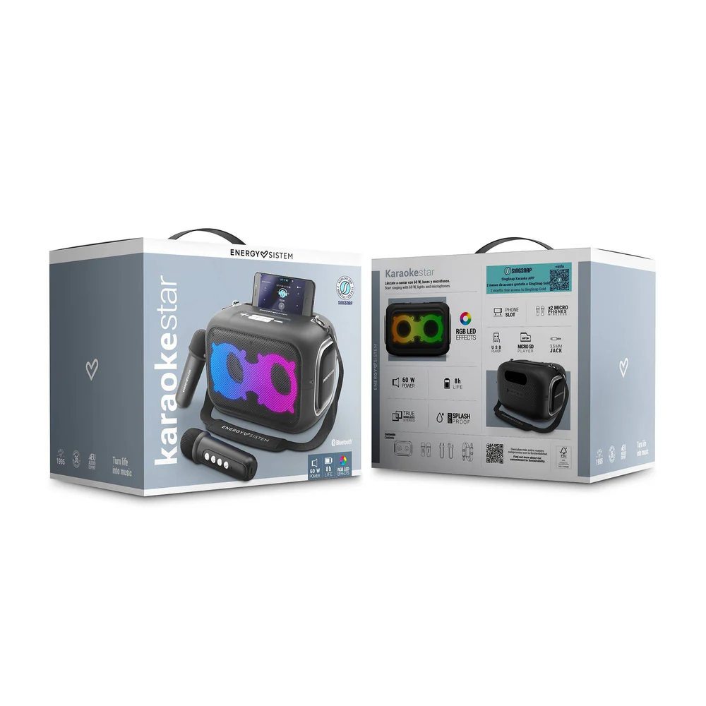 Parlante portatil Energy Sistem KaraokeStar con microfonos