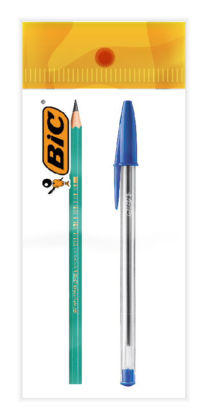 BOLIGRAFO BIC CRSITAL + LAPIZ EVOLUTION HB
