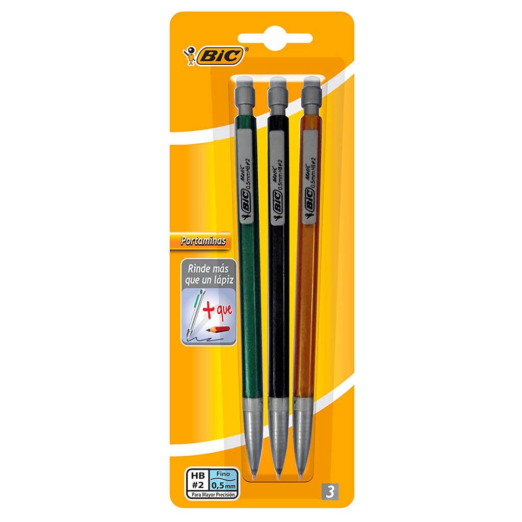 PORTAMINAS BIC X3