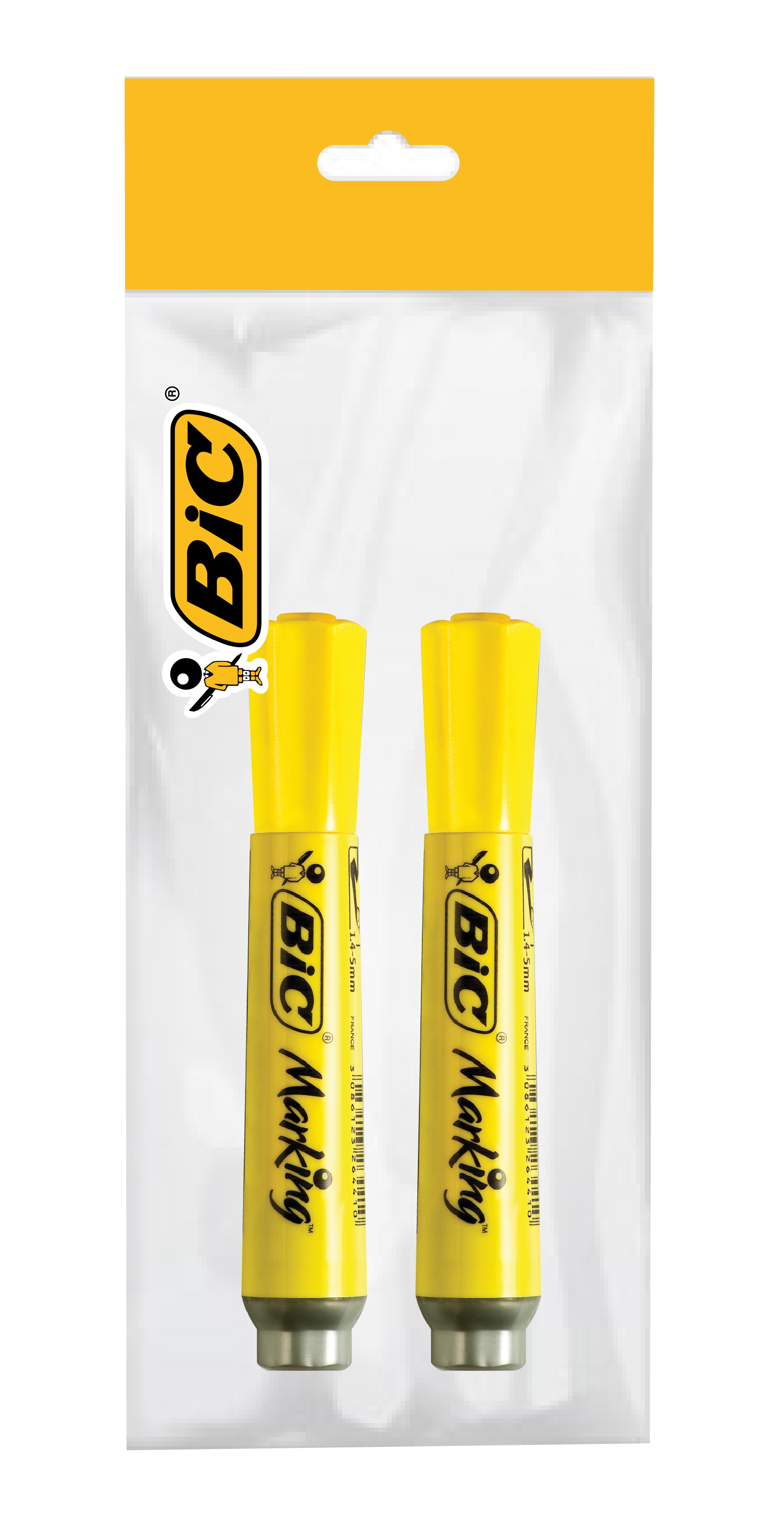 RESALTADOR BIC AMARILLO BLISTER X2U