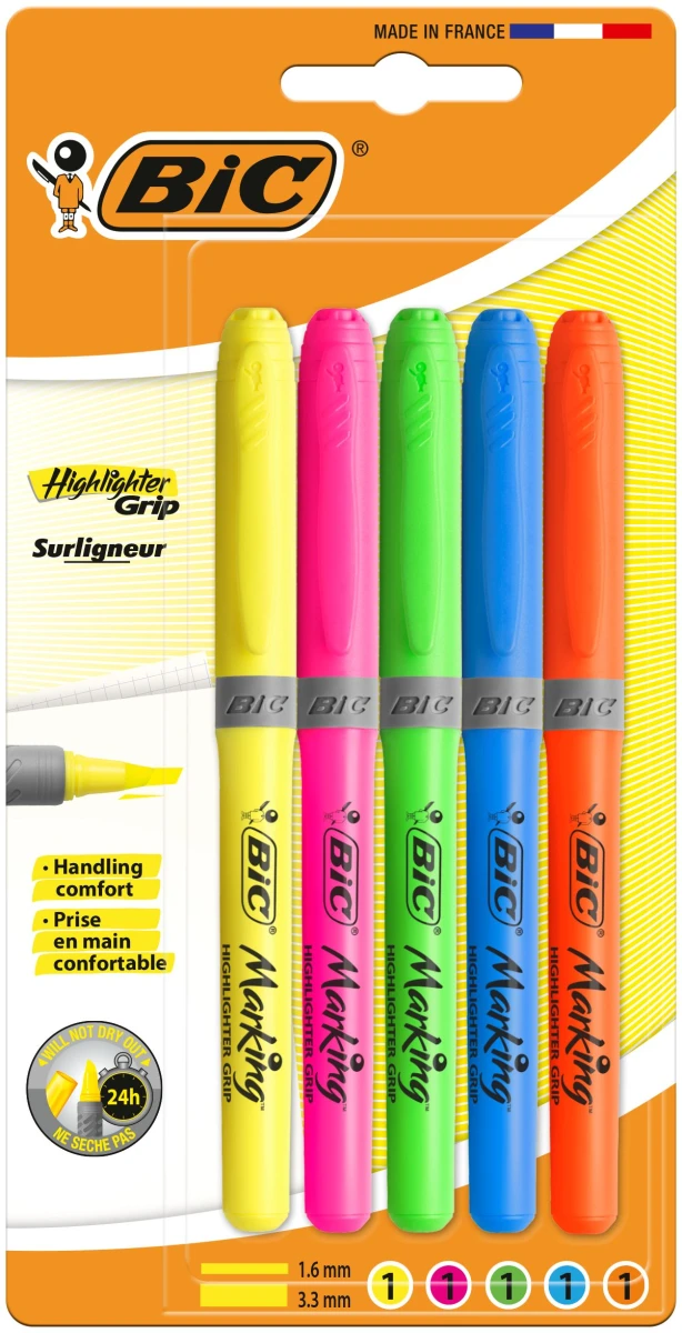 RESALTADOR BIC BRITE LINER SURTIDO BLISTER X5U