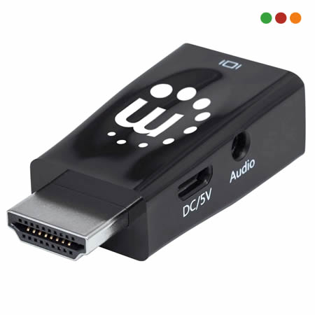 Adaptador HDMI M a VGA H Blindado 1080p MANHATTAN
