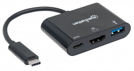 Conversor USB-C a HDMI / USB 3.0 / USB C Manhattan