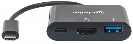 Conversor USB-C a HDMI / USB 3.0 / USB C Manhattan
