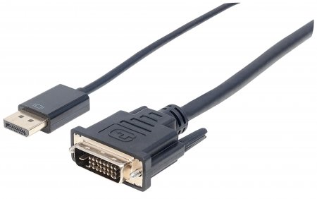 Cable DisplayPort 1.2a a DVI-D 24+1 m/m 1,8 mts | Manhattan