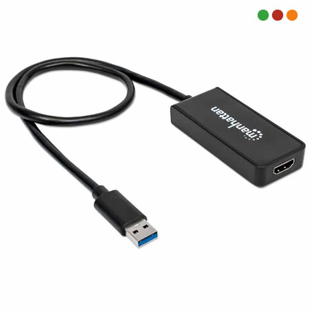 Conversor USB 3.0 a HDMI Manhattan