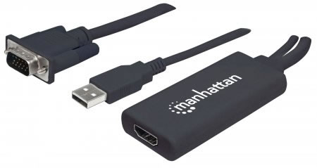 Conversor VGA y USB Macho a HDMI Hembra | Manhattan