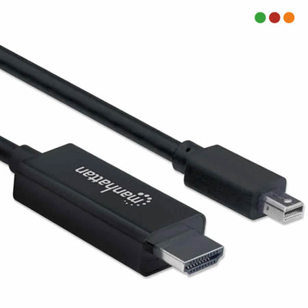 Cable Mini DisplayPort M a HDMI M 4K@60Hz-1M MANHATTAN