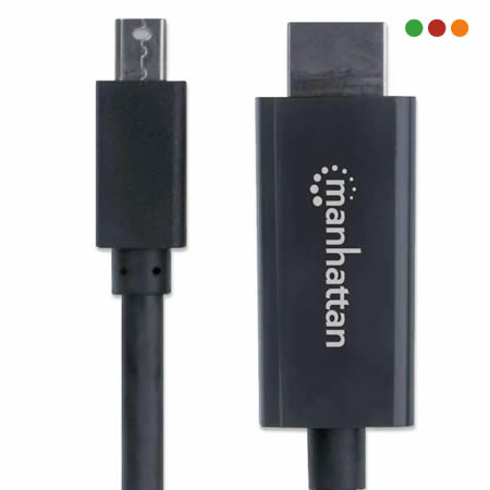 Cable Mini DisplayPort M a HDMI M 4K@60Hz-1M MANHATTAN