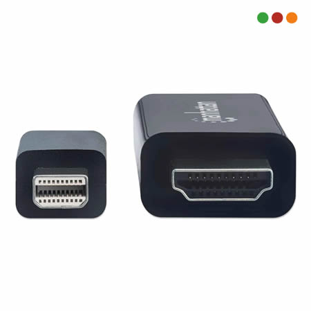 Cable Mini DisplayPort M a HDMI M 4K@60Hz-1,8 Mts MANHATTAN