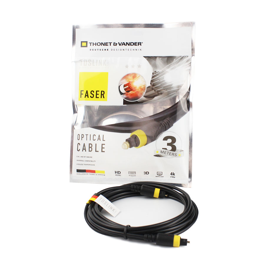 Cable Audio Optico Thonet & Vander TOSLINK FASER 3mts