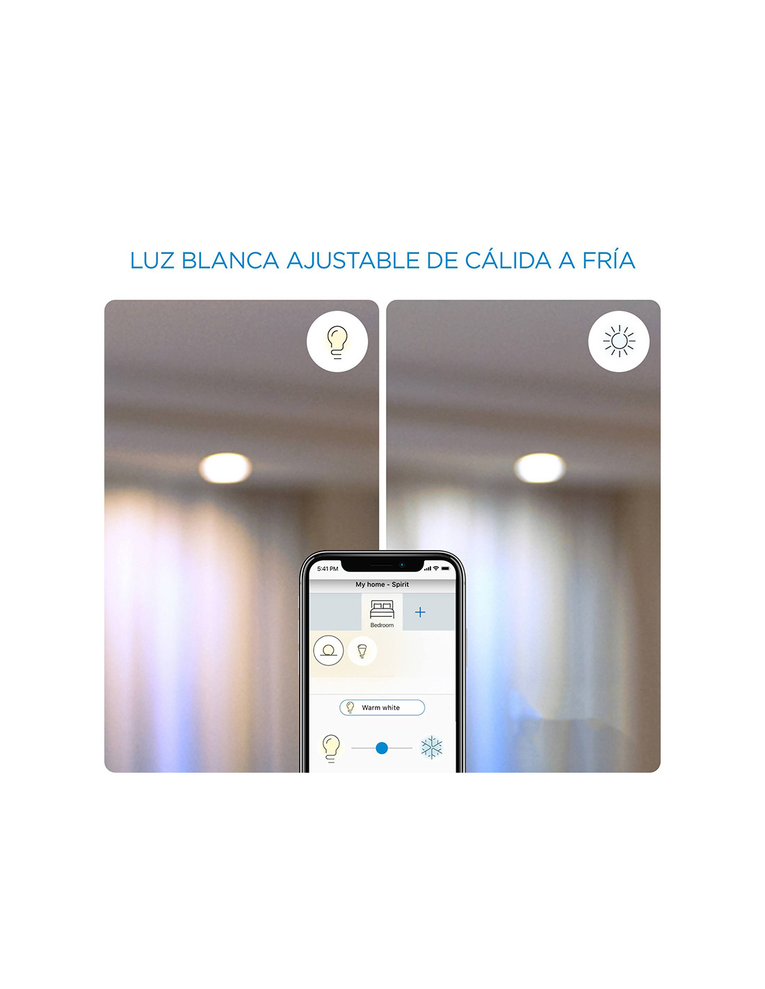 LAMPARA WiZ WIFI BLANCO TUNABLE GU10 LED 4.9W