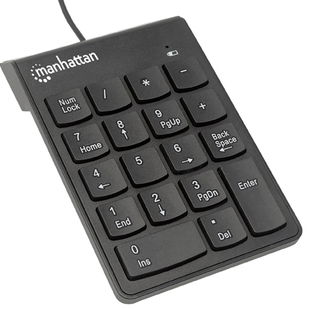 Teclado USB Numerico Negro-Manhattan