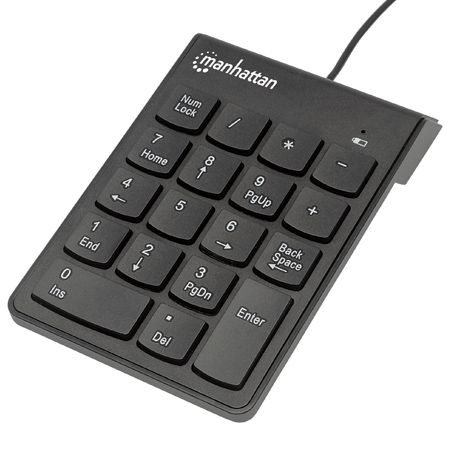 Teclado USB Numerico Negro-Manhattan