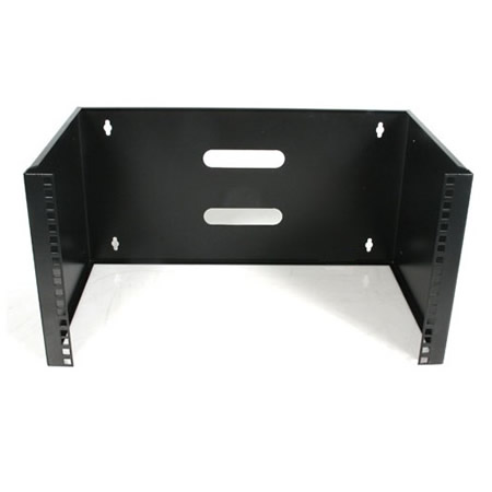 Rack-Bracket de pared 6U color negro, 300 mm. Profundidad