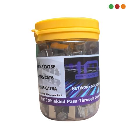 Conector / Ficha RJ45 Cat 6A Blindado FTP UTP Frasco x100