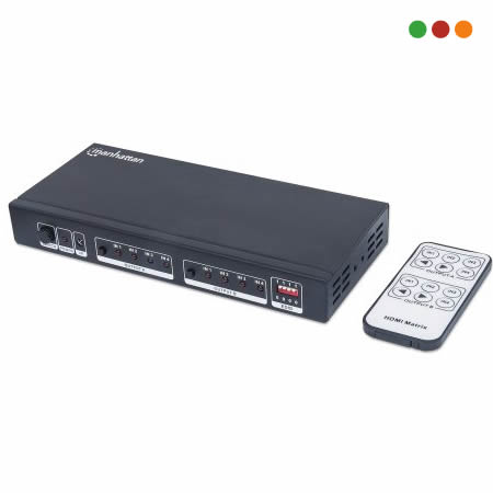 Splitter HDMI Matriz 4 HDMI x 2 Pantallas 4k Manhattan