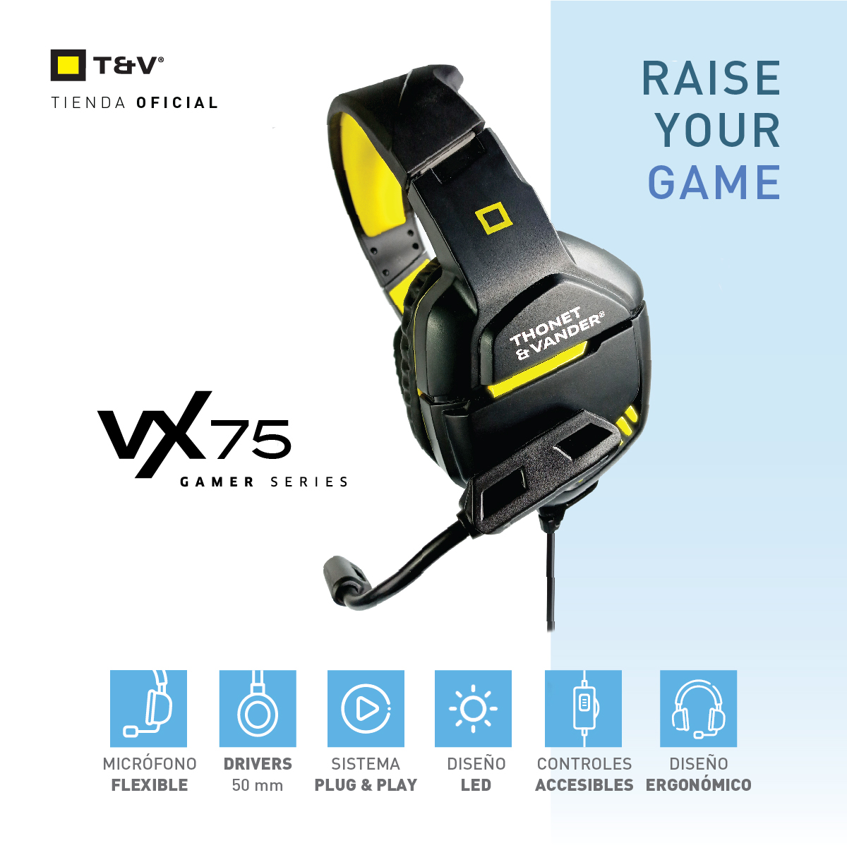 Auricular Thonet & Vander GAMER VX75 con Mic