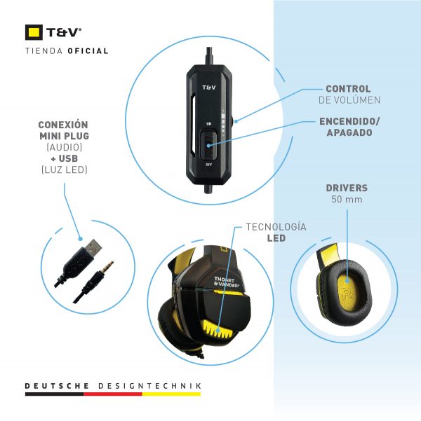 Auricular Thonet & Vander GAMER VX75 con Mic