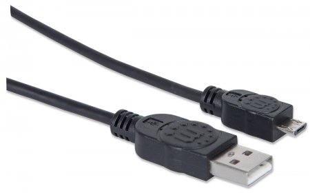 Cable USB 2.0 a MicroB macho/macho 1.8 mts Manhattan