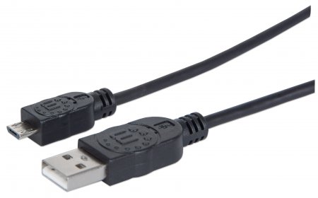Cable USB 2.0 a MicroB macho/macho 1.8 mts Manhattan