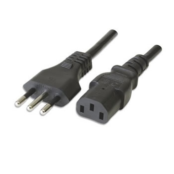 Cable Alim. Macho (C13) a 3 en Linea 1,2 Mts. OEM