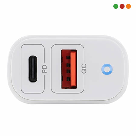 Cargador 220v a USB H y USB C-EC11 POWER 20W-INTELBRAS