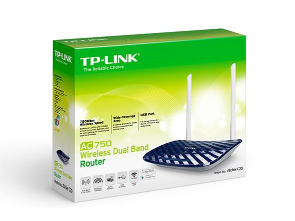 Router Wifi TP-Link AC750 Archer C20 DualBand