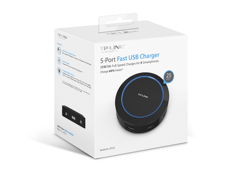 Cargador Rapido 40w 5 Puertos USB TP-LINK UP540