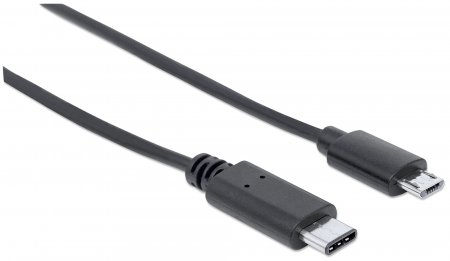 Cable USB C a Micro-B macho/macho 1,0 mts Manhattan