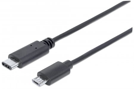 Cable USB C a Micro-B macho/macho 1,0 mts Manhattan