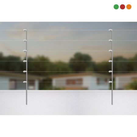 Cerca Electrica Asta ACERO INOX. | c/ 6 Aisladores