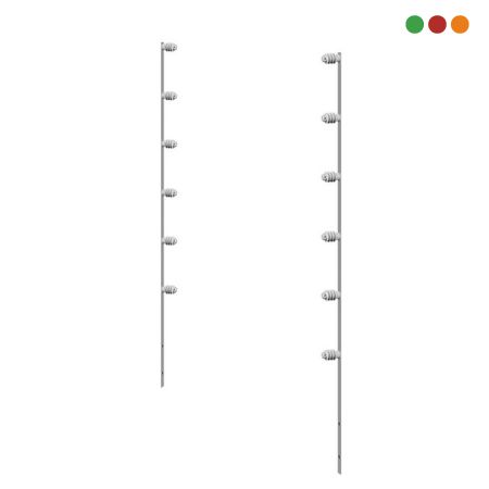 Cerca Electrica Asta ACERO INOX. | c/ 6 Aisladores