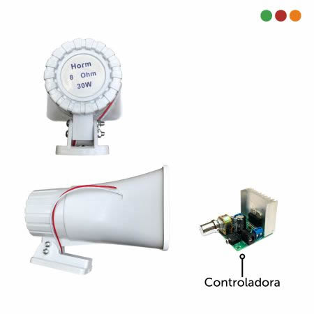 Porteria IP Altavoz + Amplificador + RCA | Plastica p/EXT