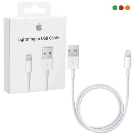 iPhone-Cable USB Lightning 1 Mts Blanco Original