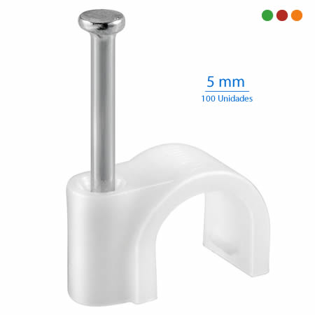 Herramienta Grampas Redondas 5mm Blancas x100