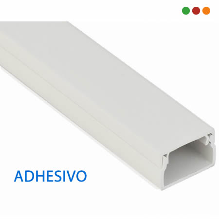 Canalizacion Ducto 20 x 10 mm c/adhesivo / 2 mts / Blanco