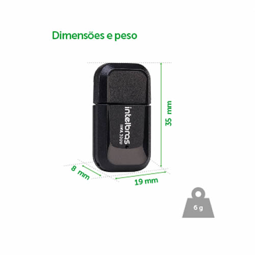 Adaptador WiFi USB 300N IWA3000 INTELBRAS
