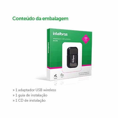 Adaptador WiFi USB 300N IWA3000 INTELBRAS