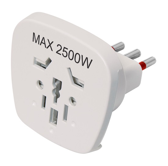 Adaptador corriente Universal a 3 en Linea | Blanco VIVION