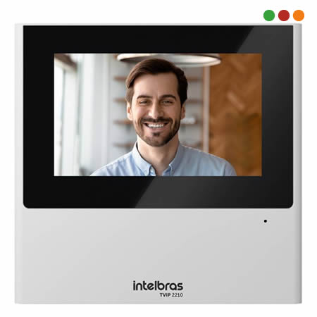 Porteria IP Pantalla TVIP2210 / 12v / 4,3" Touch / SIP 2.0 BLANCA-INTELBRAS