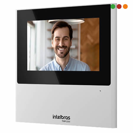 Porteria IP Pantalla TVIP2210 / 12v / 4,3" Touch / SIP 2.0 BLANCA-INTELBRAS