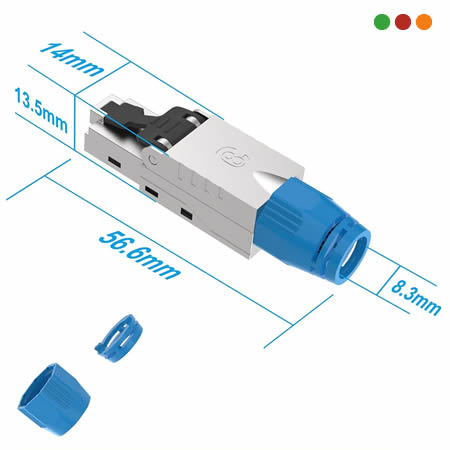 Conector / Ficha RJ45 Cat 8 Macho para FTP